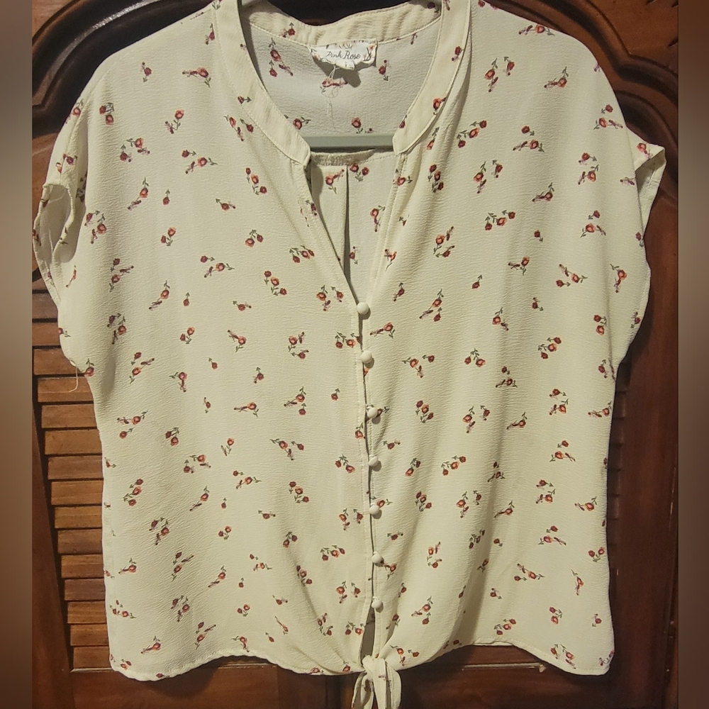 Pink Rose blouse size L